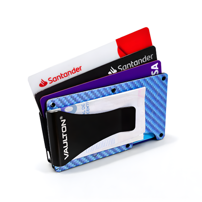 Billetera VAULTON® Carbono Celeste